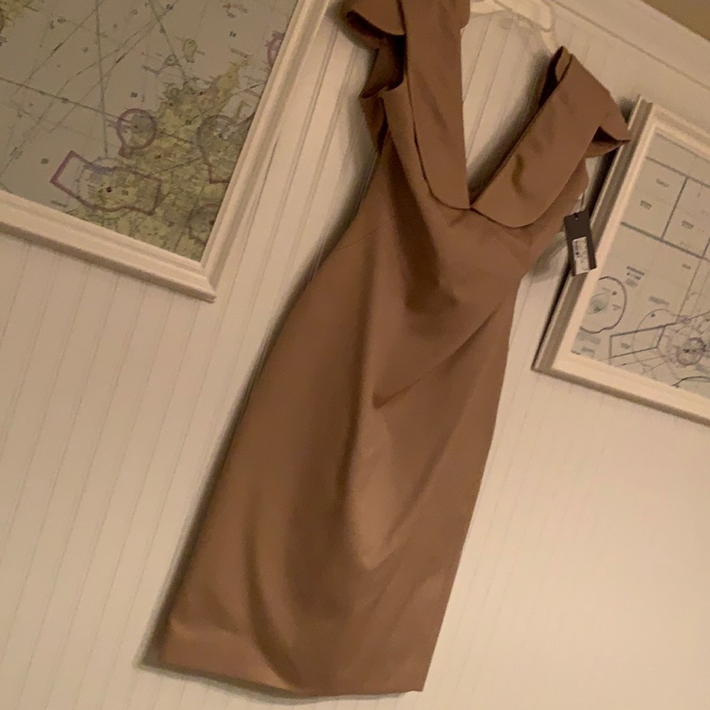 Alexander McQueen short cap sleeve dress.